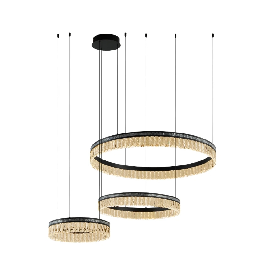 Lustre de cristal LED regulável suspenso por cabo THALIA LED/120W/230V 3000-6000K + comando à distância