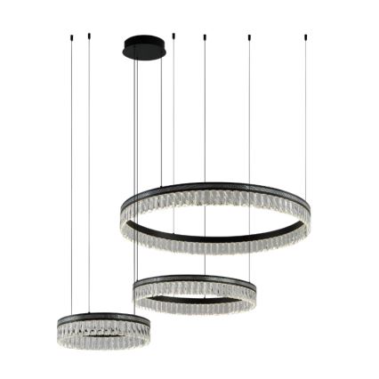 Lustre de cristal LED regulável suspenso por cabo THALIA LED/120W/230V 3000-6000K + comando à distância
