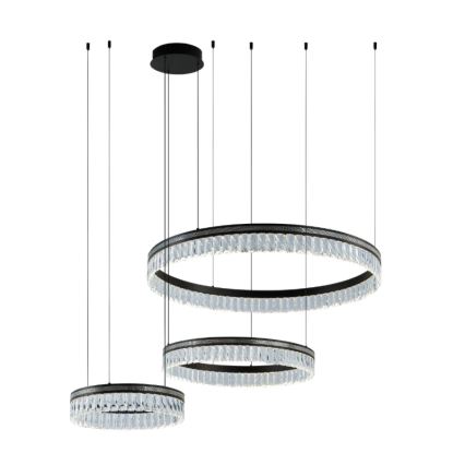Lustre de cristal LED regulável suspenso por cabo THALIA LED/120W/230V 3000-6000K + comando à distância