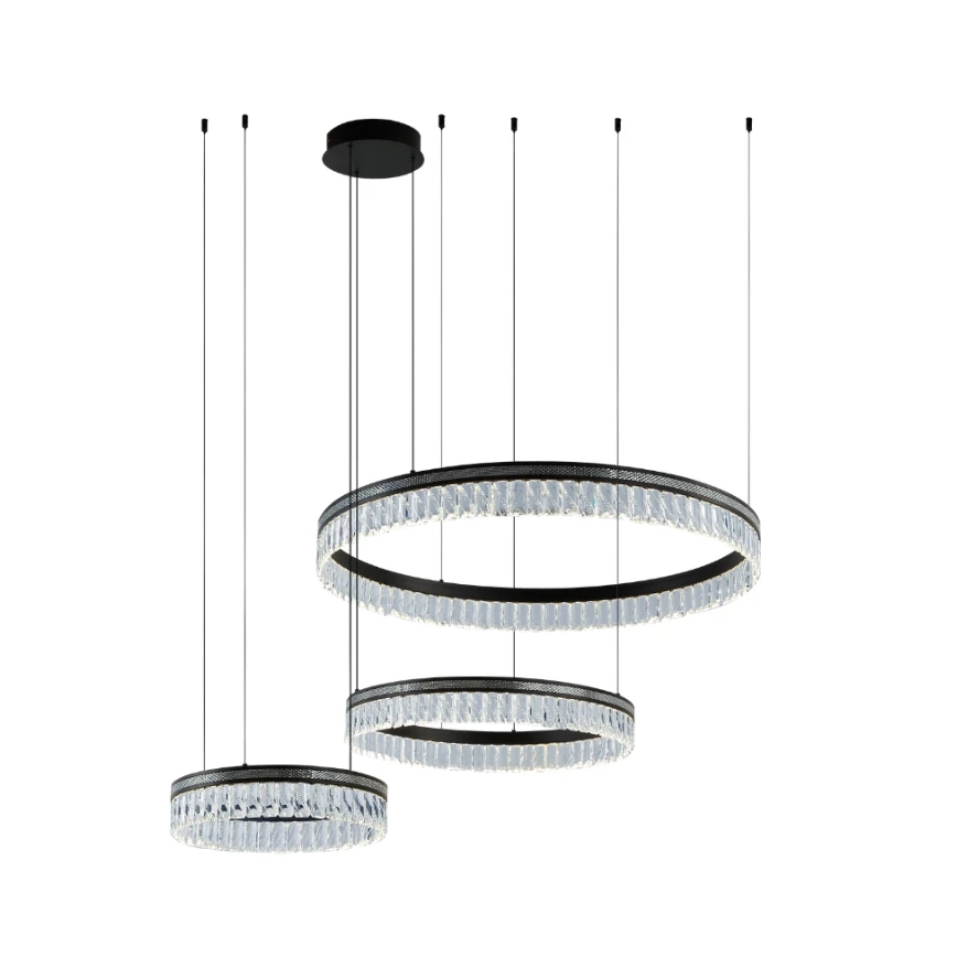 Lustre de cristal LED regulável suspenso por cabo THALIA LED/120W/230V 3000-6000K + comando à distância