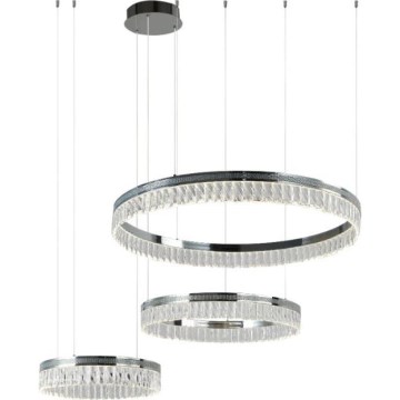 Lustre de cristal LED regulável suspenso por cabo THALIA LED/120W/230V 3000-6000K + controlo remoto