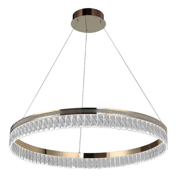 Lustre de cristal LED regulável suspenso por cabo THALIA LED/55W/230V 3000-6000K diâmetro 80 cm + controlo remoto