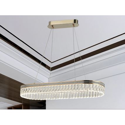 Lustre de cristal LED dimerizável suspenso por cabo THALIA LED/50W/230V 3000-6000K + comando remoto