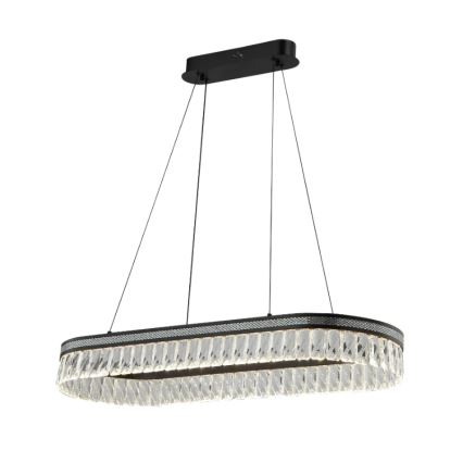 LED Dimerizável Lustre de Cristal Suspenso por Cabo THALIA LED/50W/230V 3000-6000K + Controlo Remoto