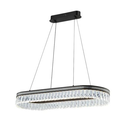 LED Dimerizável Lustre de Cristal Suspenso por Cabo THALIA LED/50W/230V 3000-6000K + Controlo Remoto