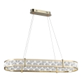 Lustre de cristal regulável suspenso por cabo ENRIQUE LED/50W//230V 3000-6000K + comando à distância