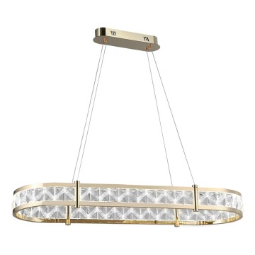 Lustre de cristal regulável suspenso por cabo ENRIQUE LED/50W//230V 3000-6000K + comando à distância