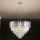 Lustre de cristal suspenso por cabo PLAZA 9xE14/40W/230V Ø 60 cm prateado