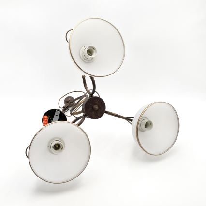 Lustre de haste COBRA 3xE27/60W/230V bronze/pátina