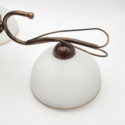 Lustre de haste COBRA 3xE27/60W/230V bronze/pátina