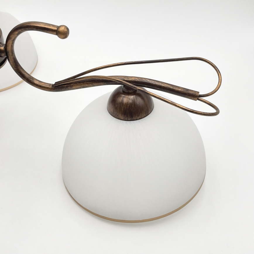 Lustre de haste COBRA 3xE27/60W/230V bronze/pátina