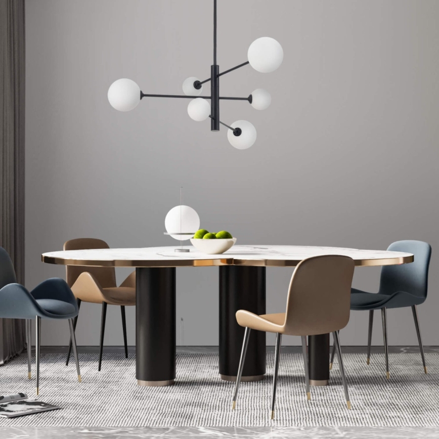 Lustre de haste DORADO 6xG9/40W/230V preto