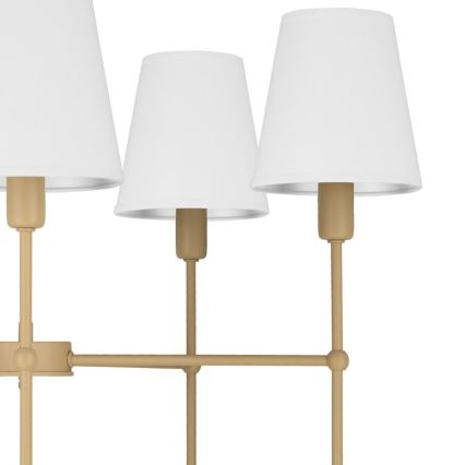 Lustre de haste MADELA 5xE14/40W/230V branco/bege