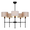 Lustre de haste MADELA 5xE14/40W/230V branco/preto