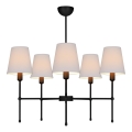 Lustre de haste MADELA 5xE14/40W/230V branco/preto