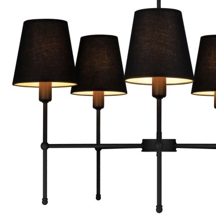 Lustre de haste MADELA 5xE14/40W/230V preto