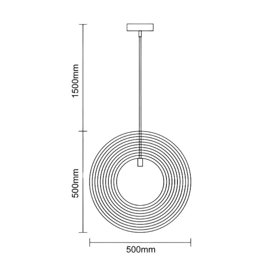Lustre de madeira suspenso por cabo 1xE27/60W/230V, diâmetro 50 cm, madeira maciça/folheado/seringueira