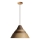 Lustre de madeira suspenso por cabo 1xE27/60W/230V Ø 33 cm maciço/carvalho/nogueira/seringueira