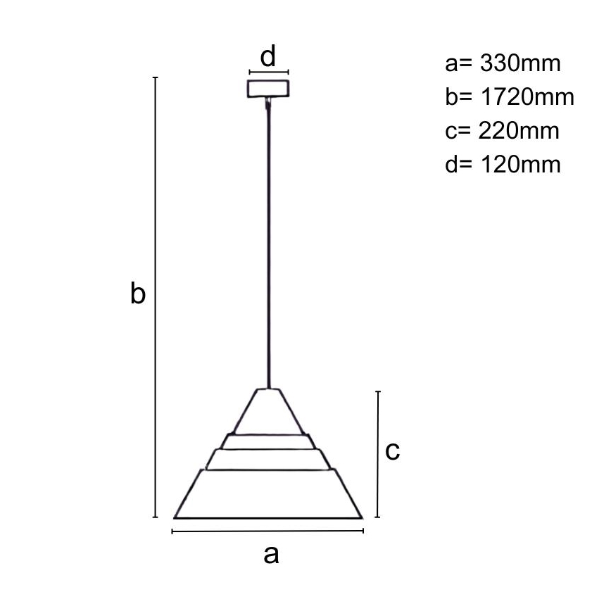 Lustre de madeira suspenso por cabo 1xE27/60W/230V Ø 33 cm maciço/carvalho/nogueira/seringueira