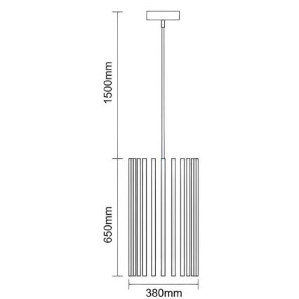 Lustre de madeira suspenso por cabo 1xE27/60W/230V Ø 38 cm madeira maciça/freixo/seringueira