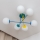 Lustre de montagem direta ao tecto MOON 6xE27/15W/230V turquesa/amarelo/azul