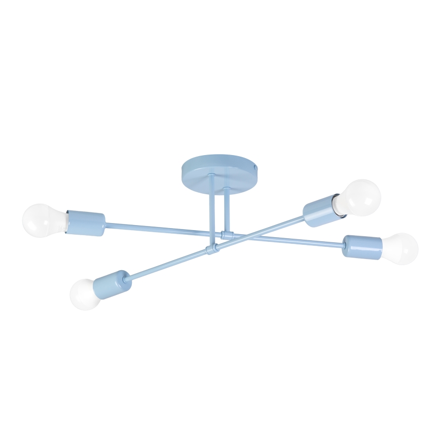 Lustre de sobrepor CAMBRIDGE 4xE27/15W/230V azul