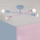 Lustre de sobrepor CAMBRIDGE 4xE27/15W/230V azul/rosa