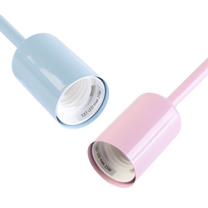 Lustre de sobrepor CAMBRIDGE 4xE27/15W/230V azul/rosa