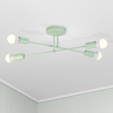 Lustre de sobrepor CAMBRIDGE 4xE27/15W/230V verde