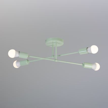 Lustre de sobrepor CAMBRIDGE 4xE27/15W/230V verde