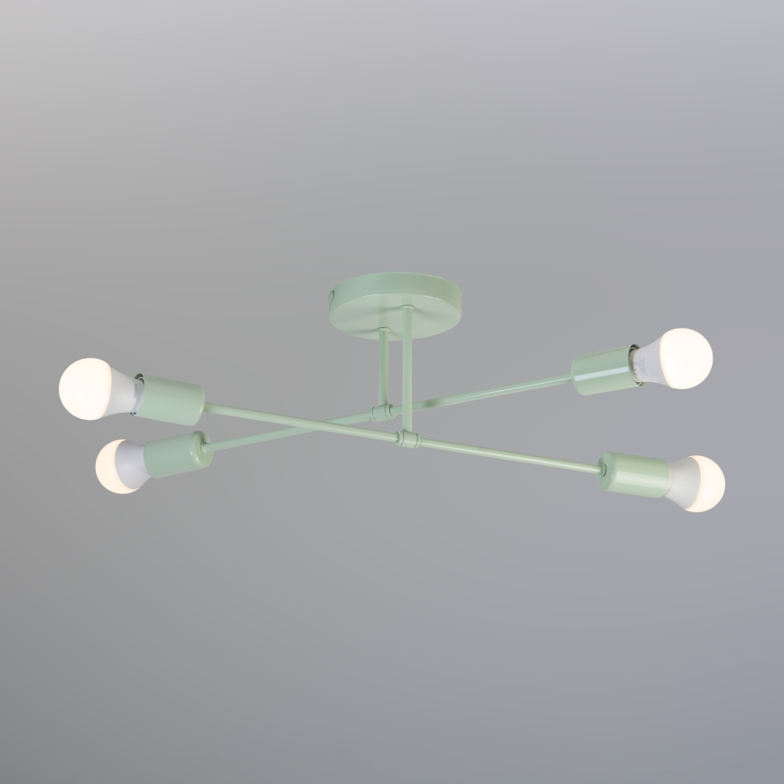 Lustre de sobrepor CAMBRIDGE 4xE27/15W/230V verde