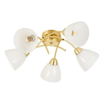 Lustre de sobrepor CLARA 5xE27/15W/230V dourado
