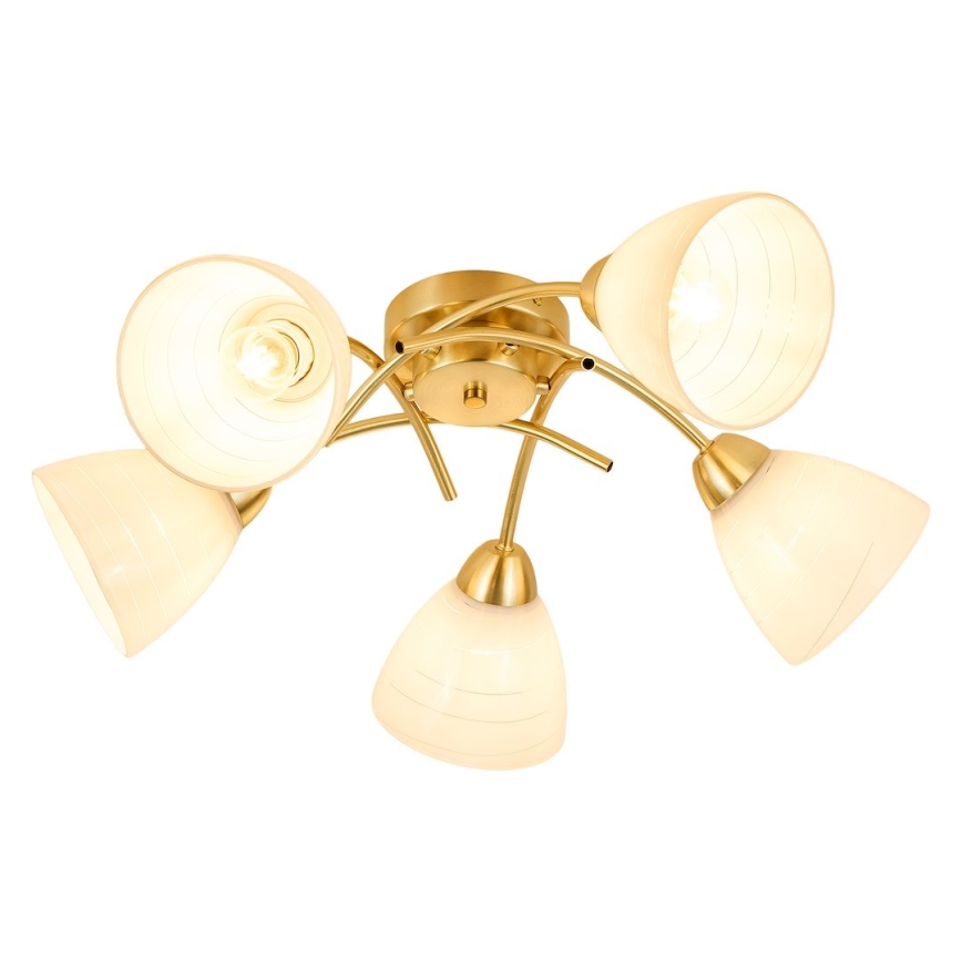 Lustre de sobrepor CLARA 5xE27/15W/230V dourado