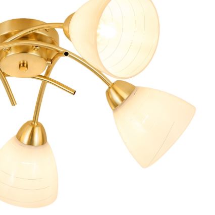Lustre de sobrepor CLARA 5xE27/15W/230V dourado
