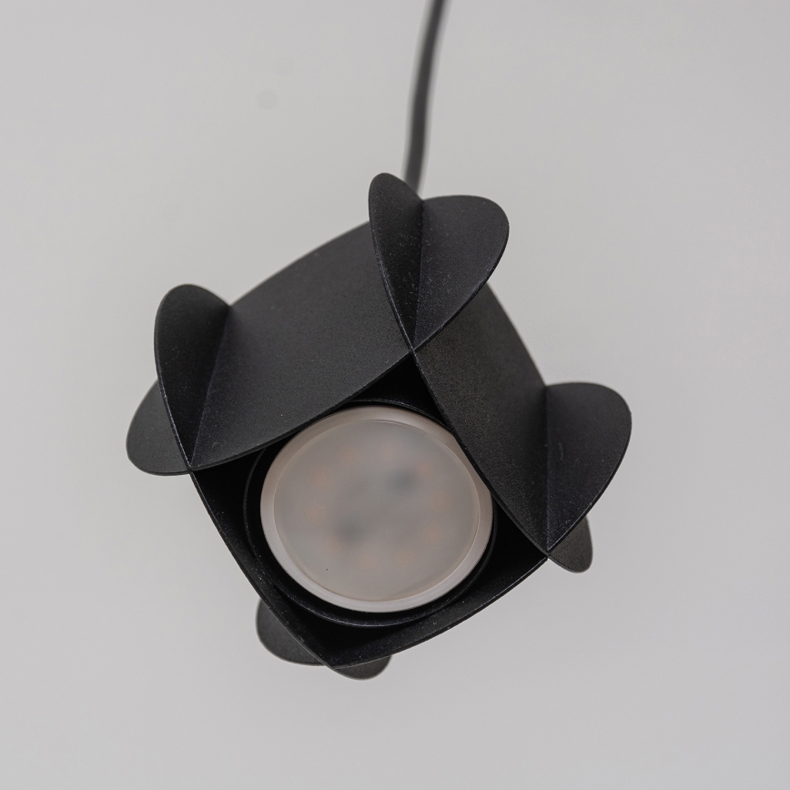 Lustre de suspensão em cabo GAMBIT 1xGU10/10W/230V preto