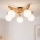 Lustre de tecto aplicado ANTONIO 5xG9/5W/230V carvalho/branco