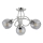 Lustre de tecto aplicado HOSSA 3xE27/15W/230V cromado brilhante/preto/fumado