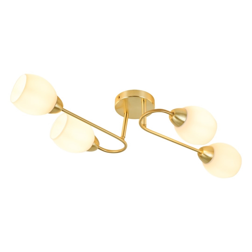 Lustre de tecto aplicado KING 4xE27/15W/230V dourado