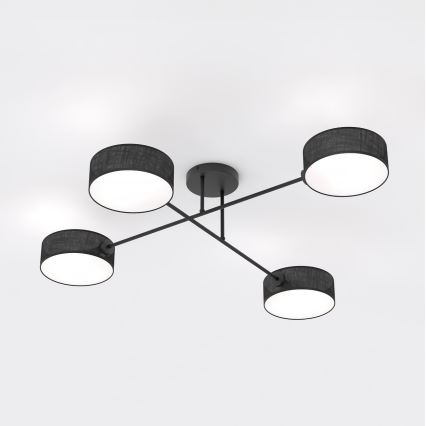 Lustre de tecto aplicado MAGA 4xE14/10W/230V preto