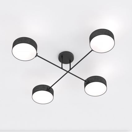 Lustre de tecto aplicado MAGA 4xE14/10W/230V preto