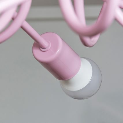 Lustre de tecto aplicado OXFORD 3xE27/15W/230V rosa