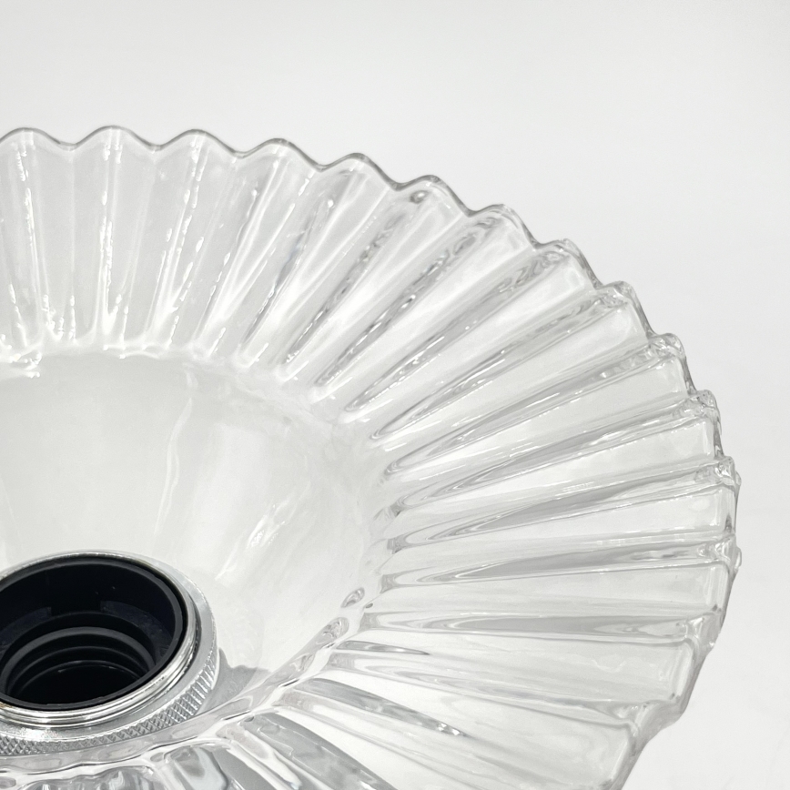 Lustre de tecto aplicado TRISH 1xE27/15W/230V cromado brilhante/transparente