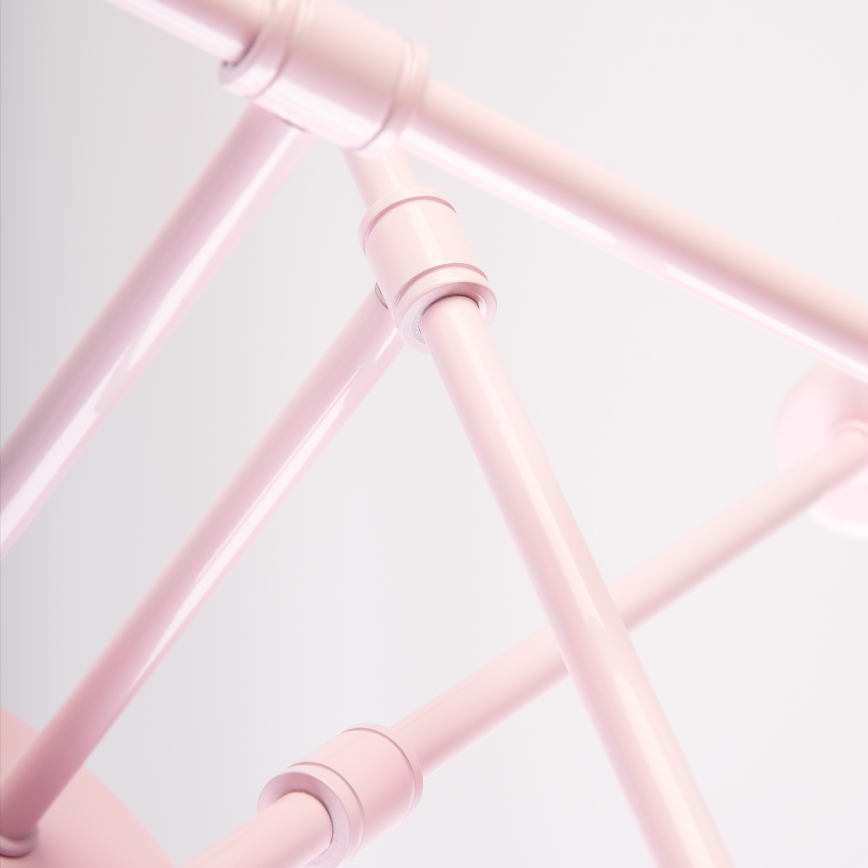 Lustre de tecto CAMBRIDGE 6xE27/15W/230V rosa