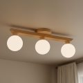 Lustre de tecto de aplicação direta ANTONIO 3xG9/5W/230V carvalho/branco