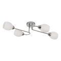 Lustre de tecto de aplicação KING 4xE27/15W/230V, acabamento cromado brilhante