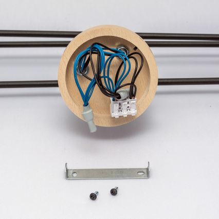 Lustre de tecto de montagem aparente CAMBRIDGE 6xE27/15W/230V, pinho