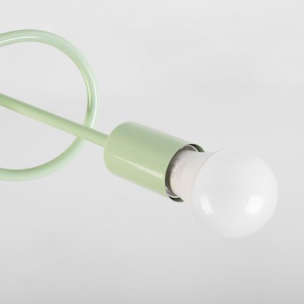 Lustre de tecto de montagem de superfície OXFORD 3xE27/15W/230V verde