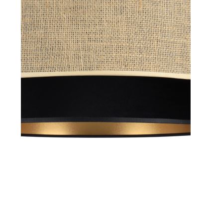 Lustre de tecto de montagem em superfície SARTA 1xE27/60W/230V preto/juta