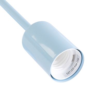 Lustre de tecto de montagem sobreposta CAMBRIDGE 6xE27/15W/230V azul