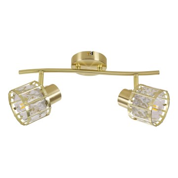Lustre de tecto de superfície ZAHARA 2xE27/10W/230V dourado